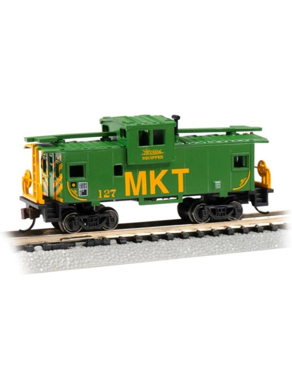 N Scale 36" Wide Vision Caboose Model Train - MKT #127 - Collectible Railway